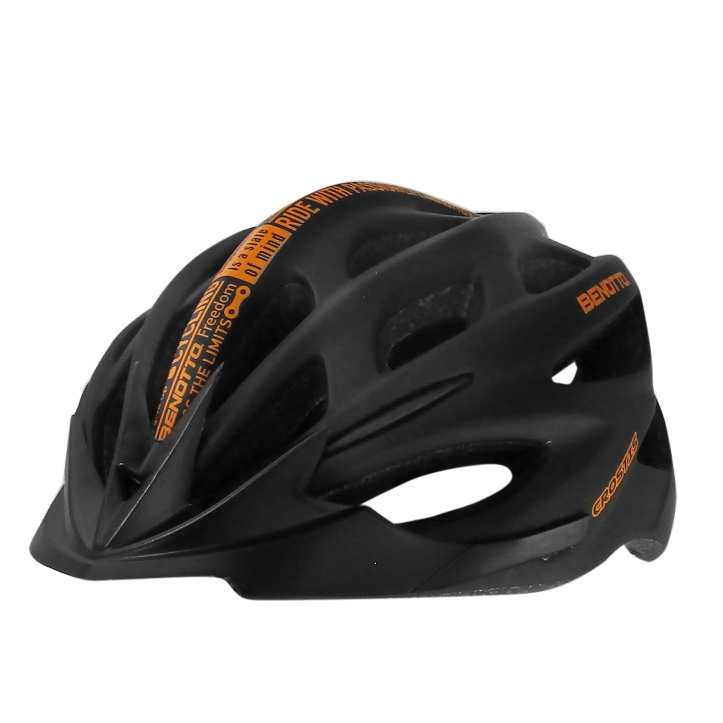 CASCO BENOTTO RUTA NEGRO/NARANJA