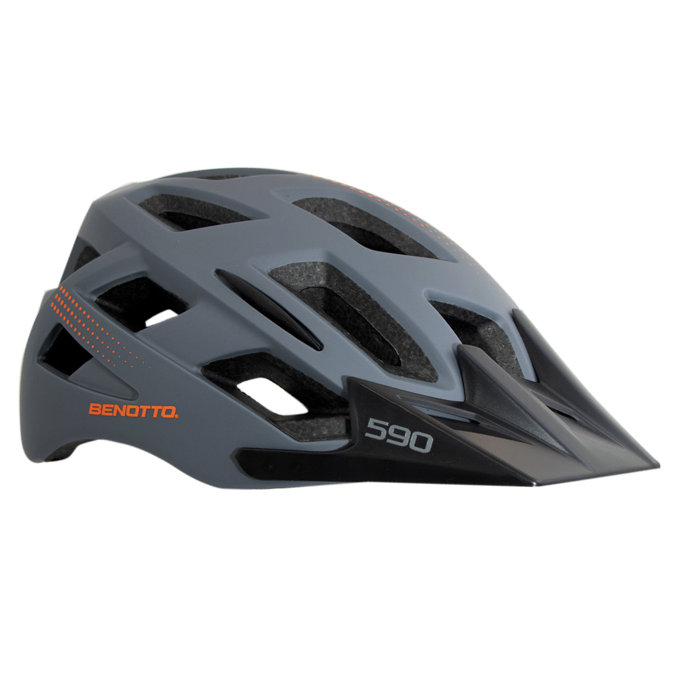 CASCO BENOTTO URBANO CON LUZ 590 GRIS NARANJA